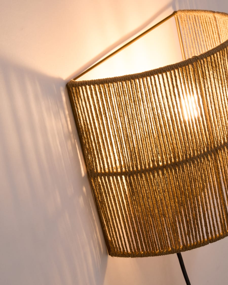 Natural Jute Japandi Wall Light
