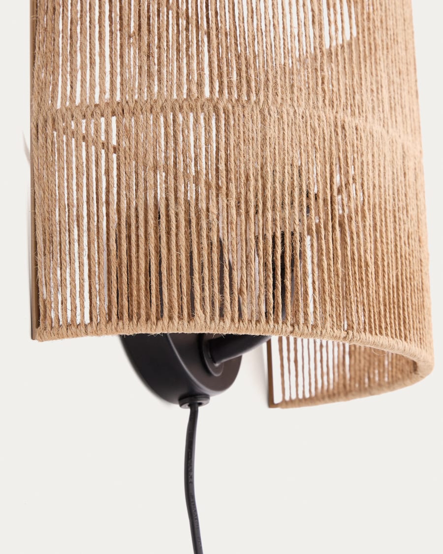 Natural Jute Japandi Wall Light