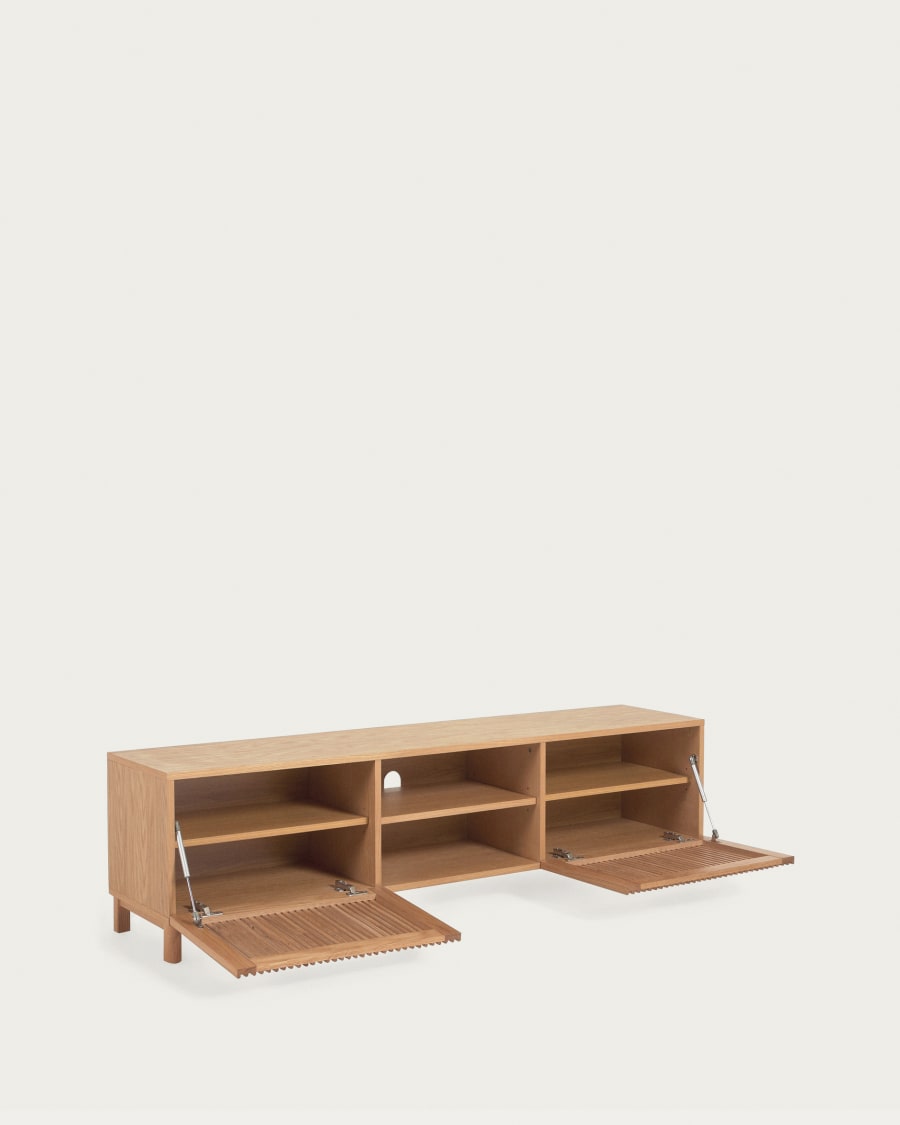 Japandi Solid Oak TV Stand