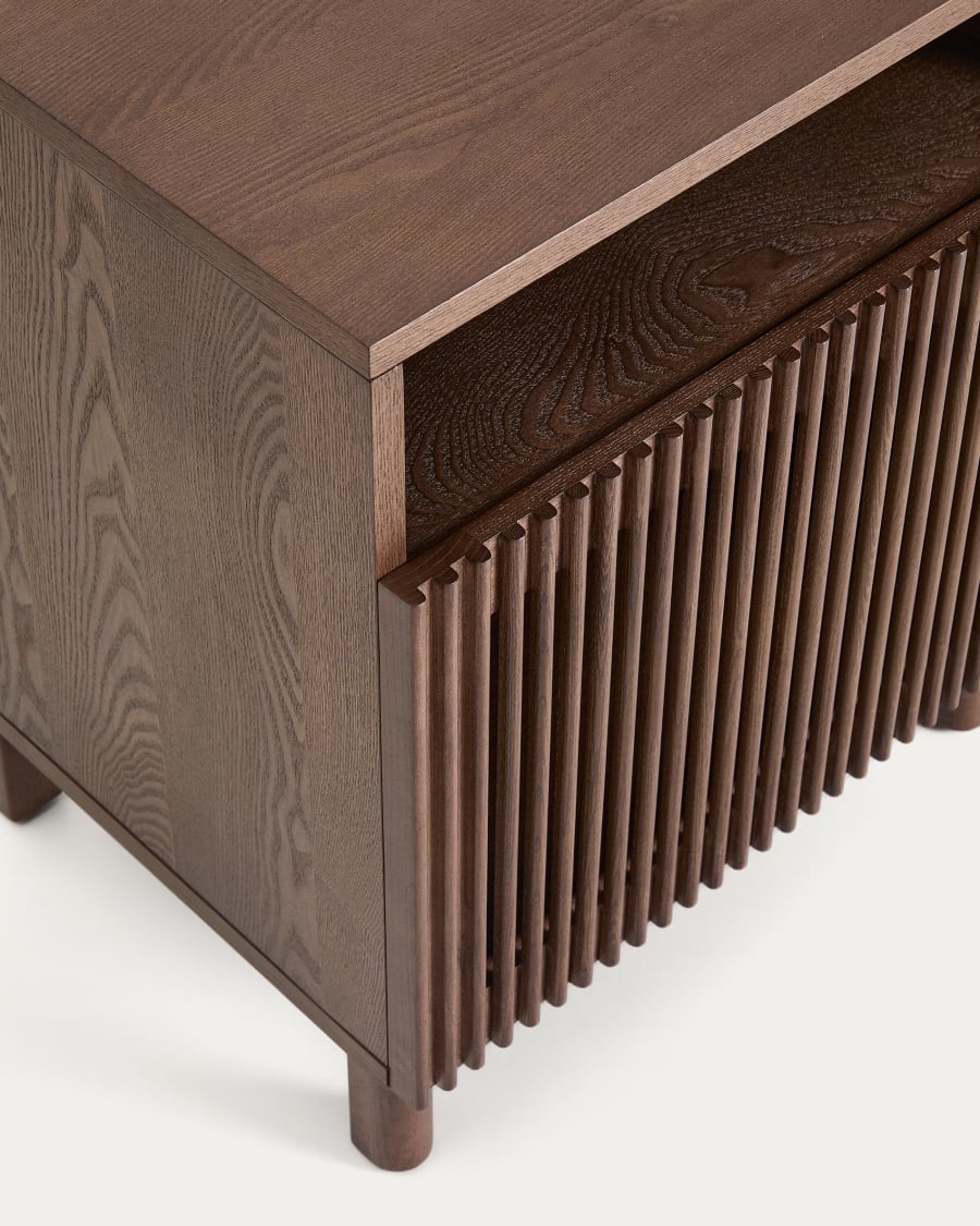 Japandi Walnut Nightstand
