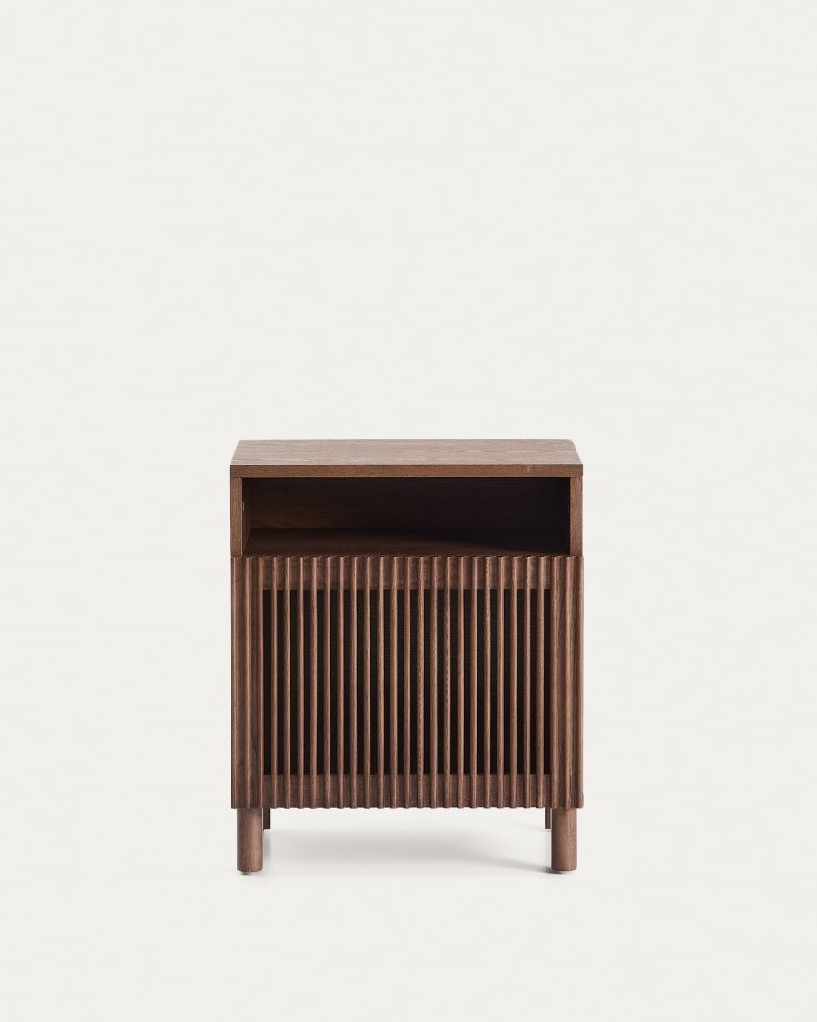 Japandi Walnut Nightstand in ash veneer and solid ash