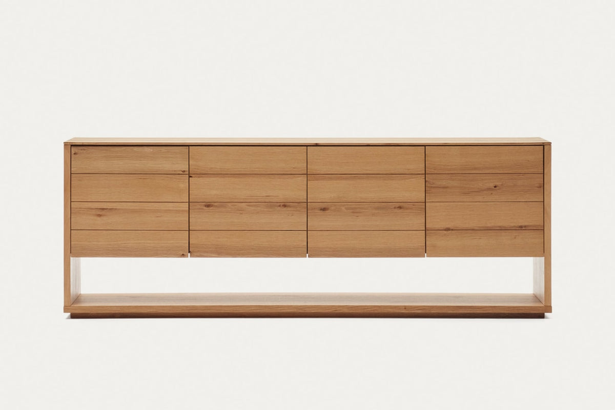 Japandi Lightwood Sideboard in natural oak veneer