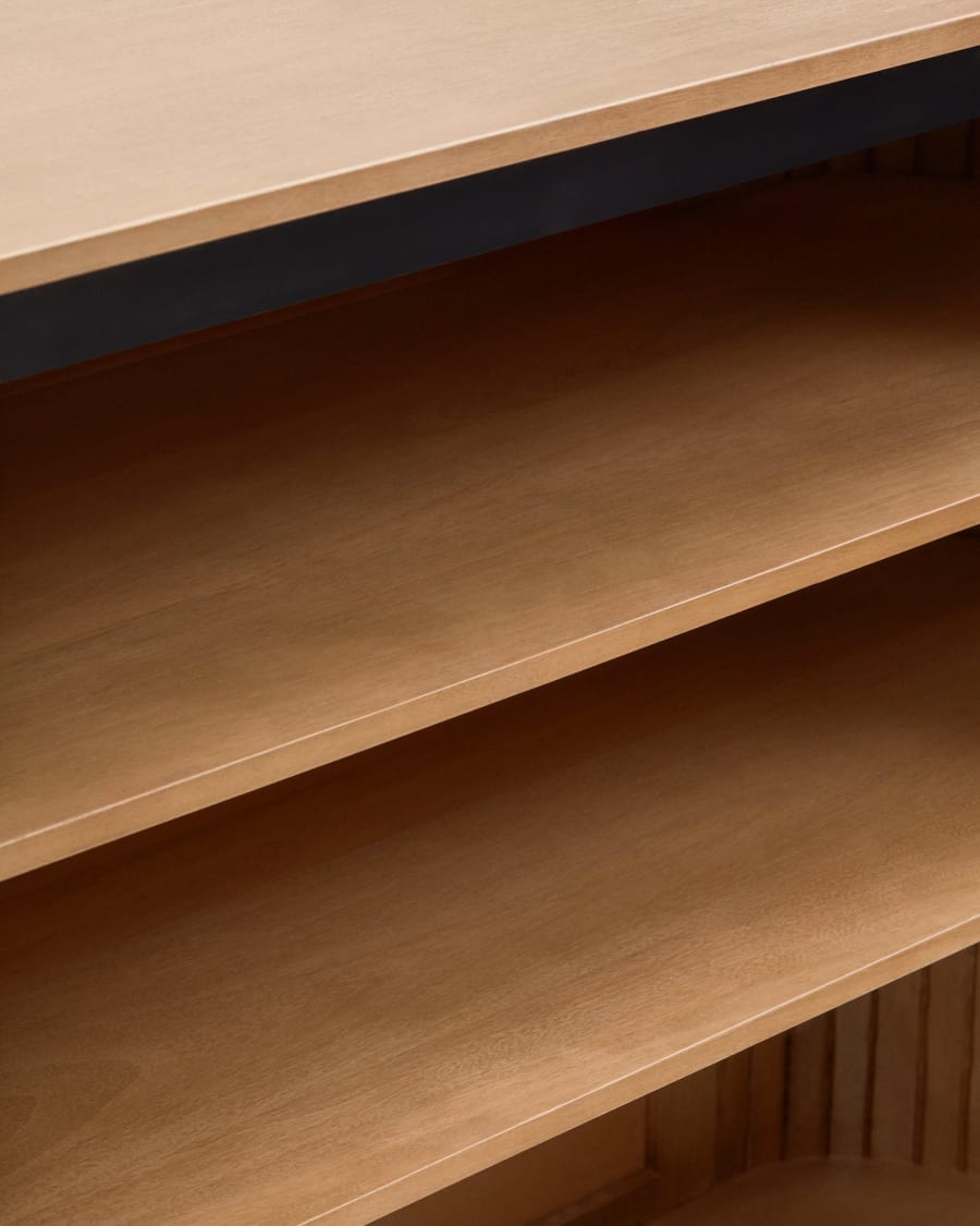 Japandi Oval Bookshelf