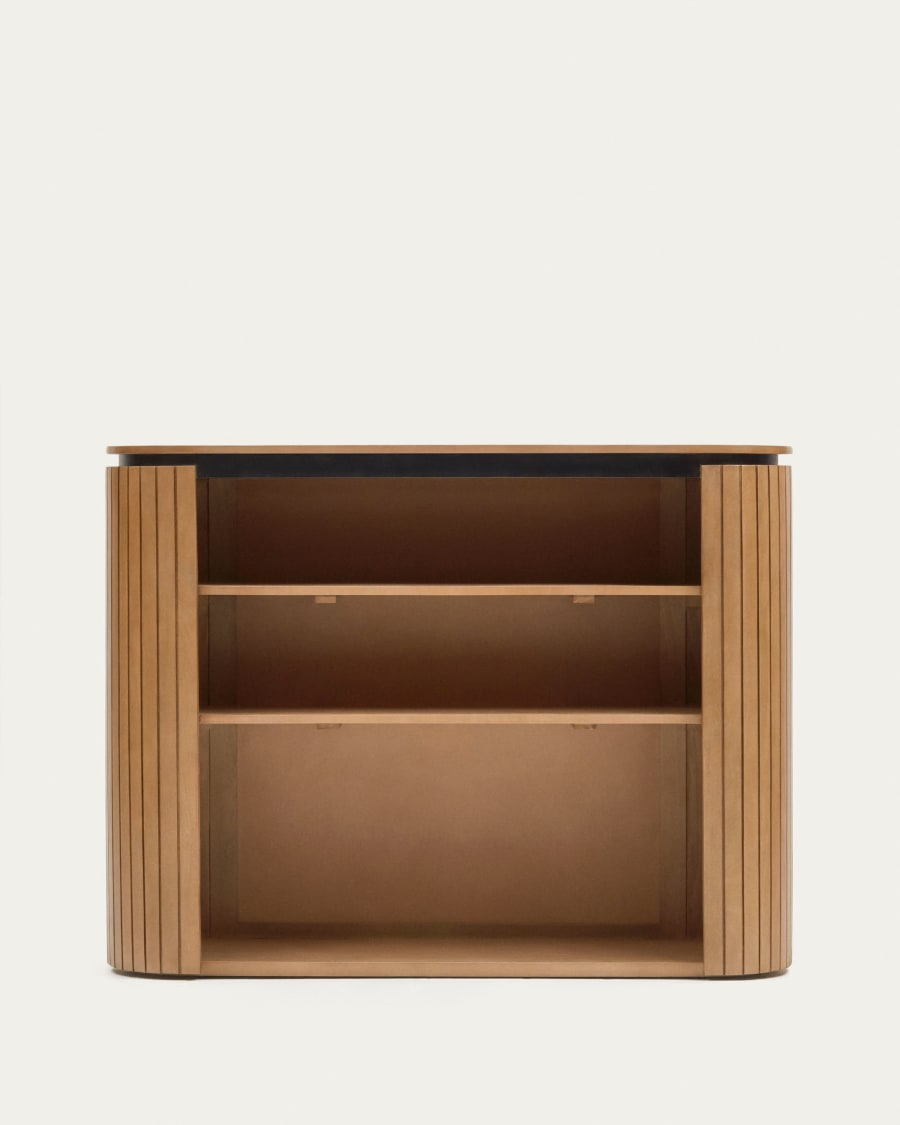 Japandi Oval Bookshelf