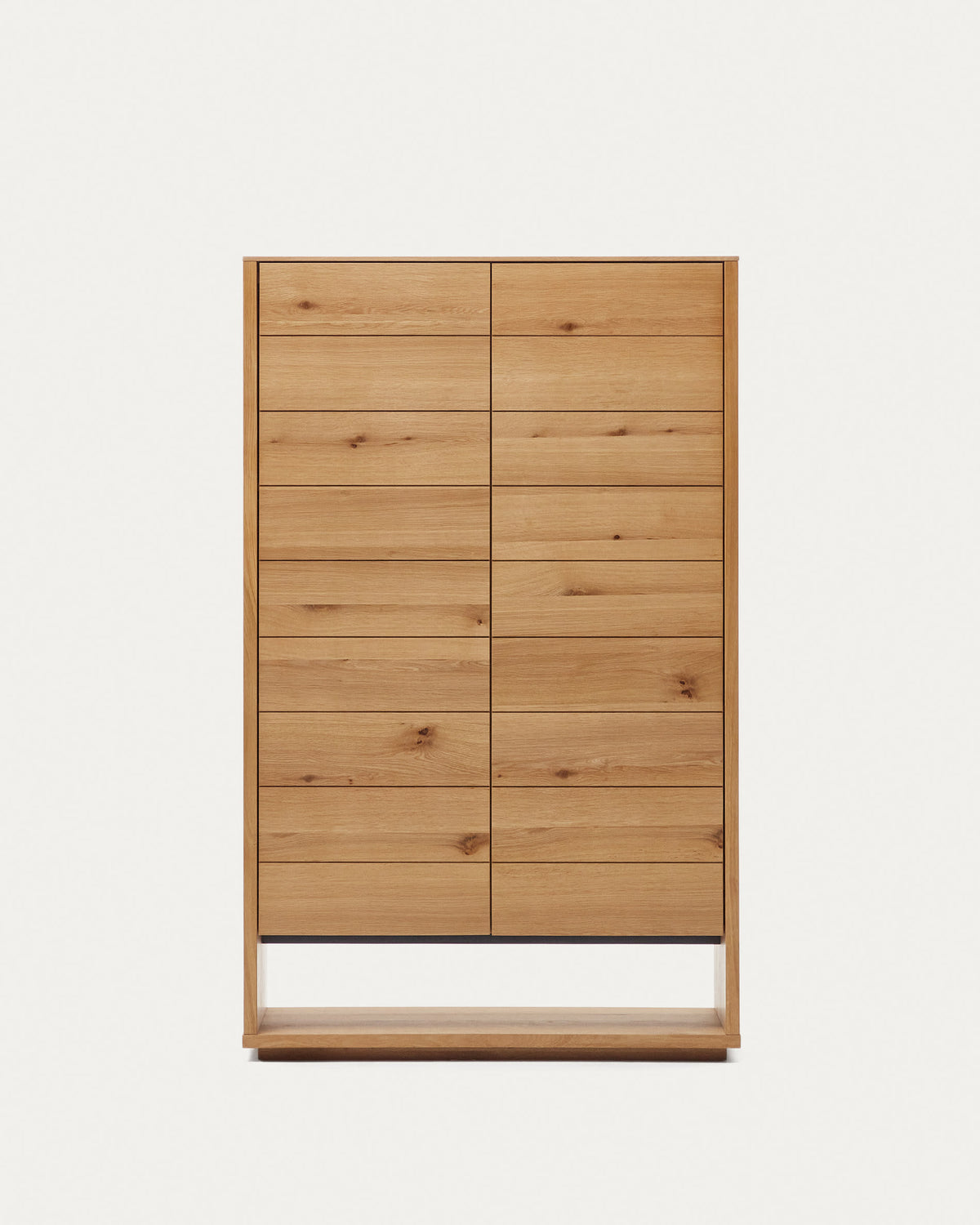 Japandi Natural Finish Wood Sideboard in oak veneer