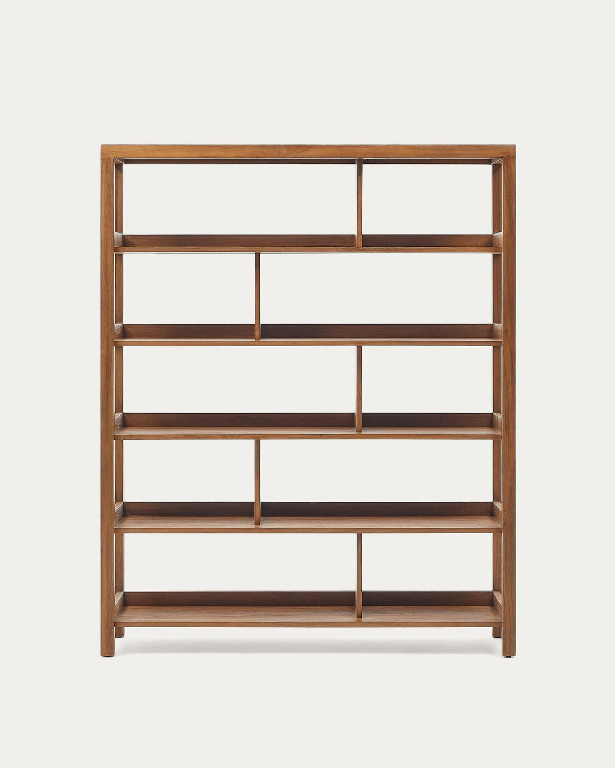 Solid Wood Japandi Shelf in brushed solid teak