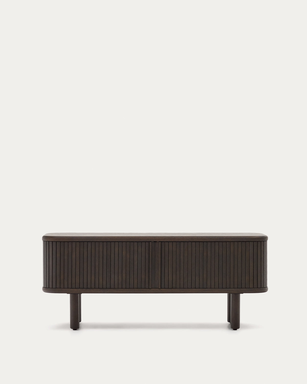 Small Japandi TV Stand in dark ash veneer