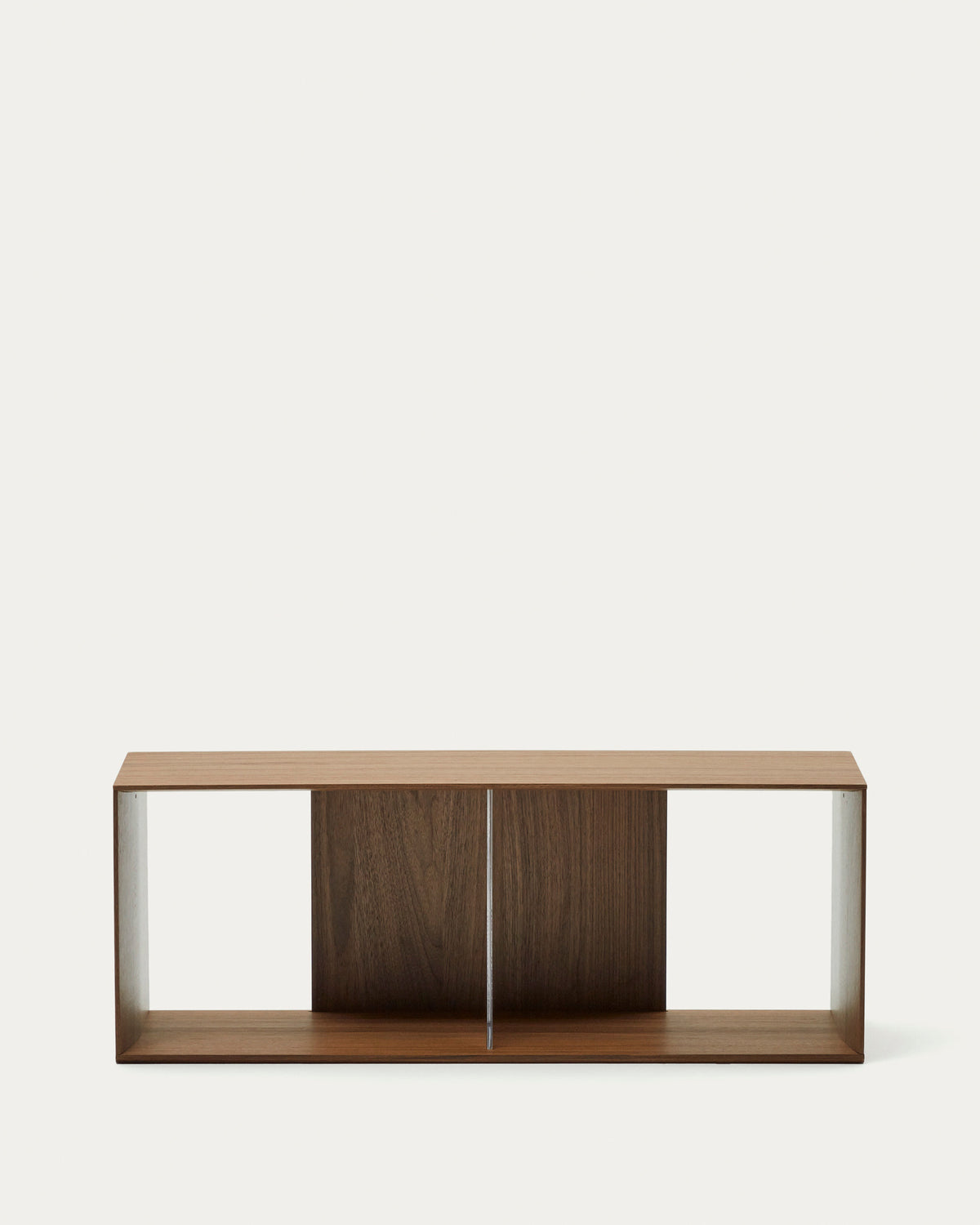 Japandi Display Shelf module in walnut veneer