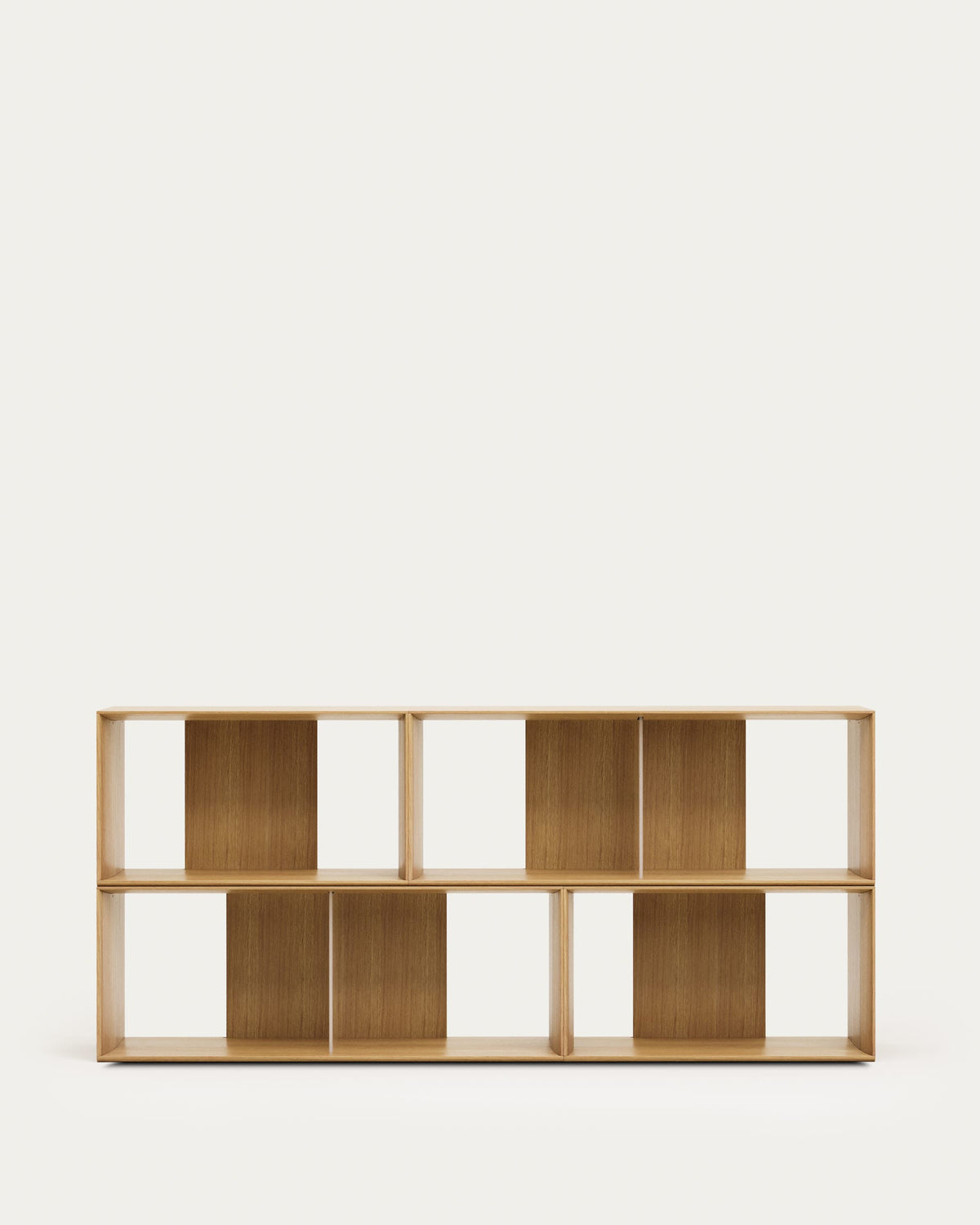 Japandi Shelving Units Set in oak wood veneer