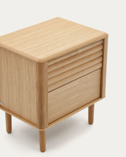 Japandi Nightstand with Drawers