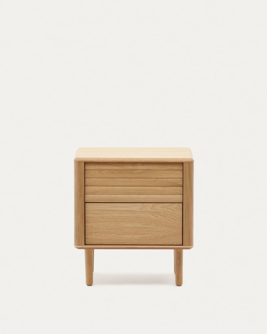 Japandi Nightstand with Drawers