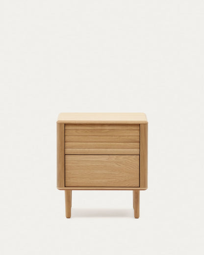 Japandi Nightstand with Drawers