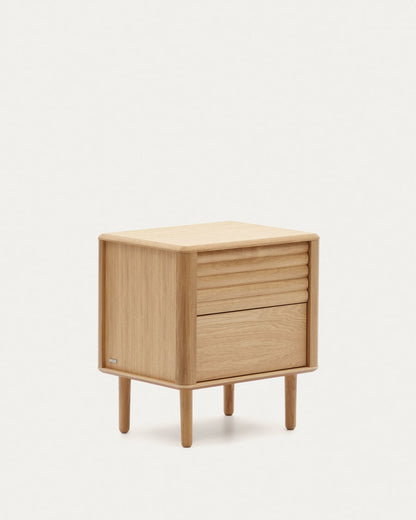 Japandi Nightstand with Drawers