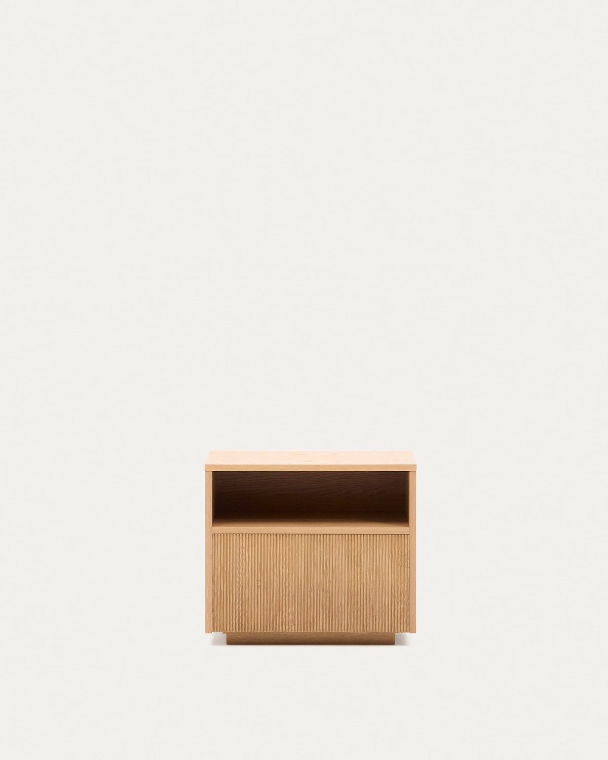 Japandi 1-Drawer Nightstand in oak veneer
