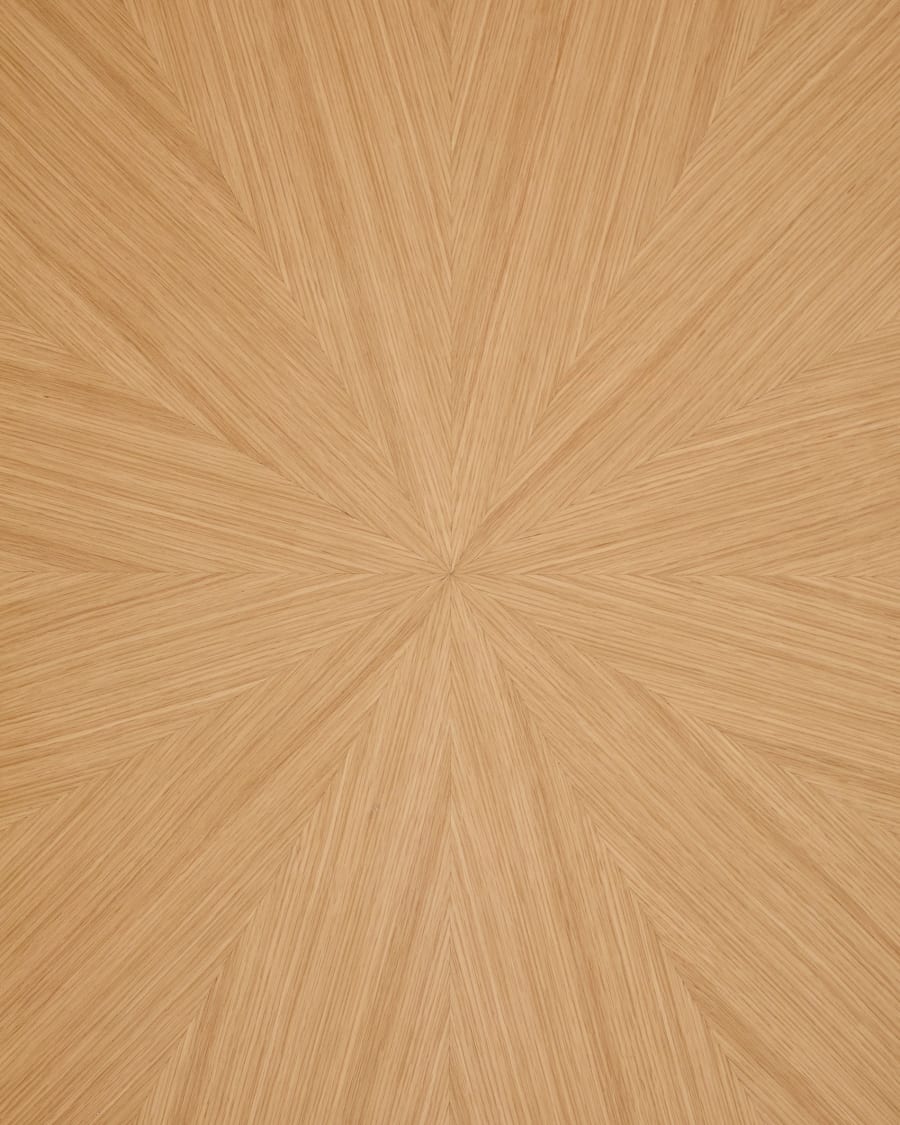 Japandi Light Wood Round Dining Table
