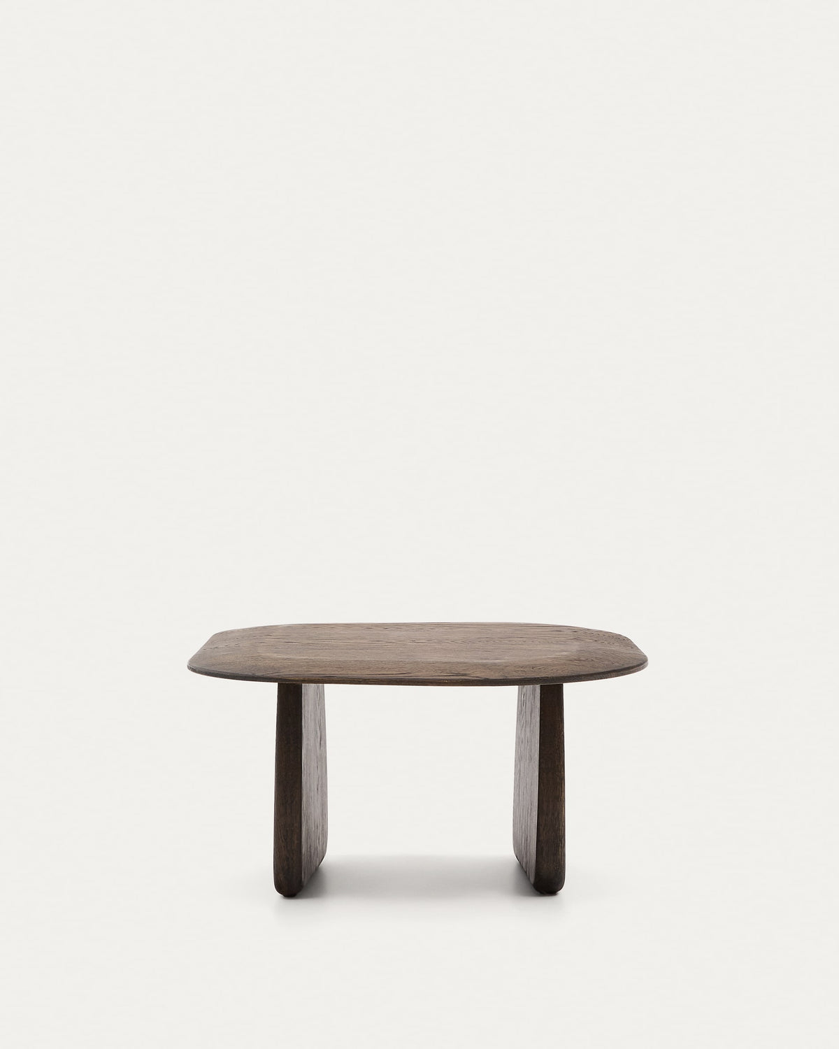 Dark Wood Japandi Side Table in solid dark oak