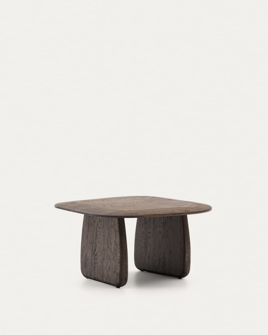 Dark Wood Japandi Side Table