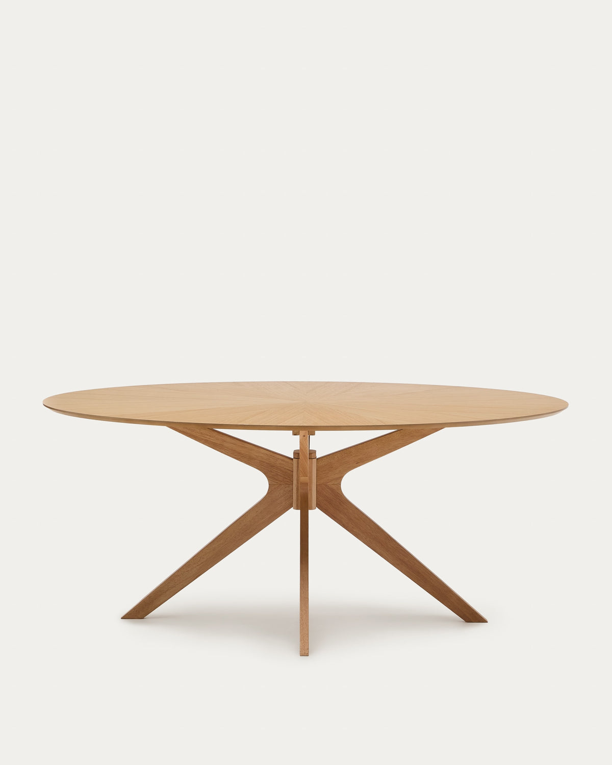 Japandi Oak Oval Table in oak veneer with rubber wood legs