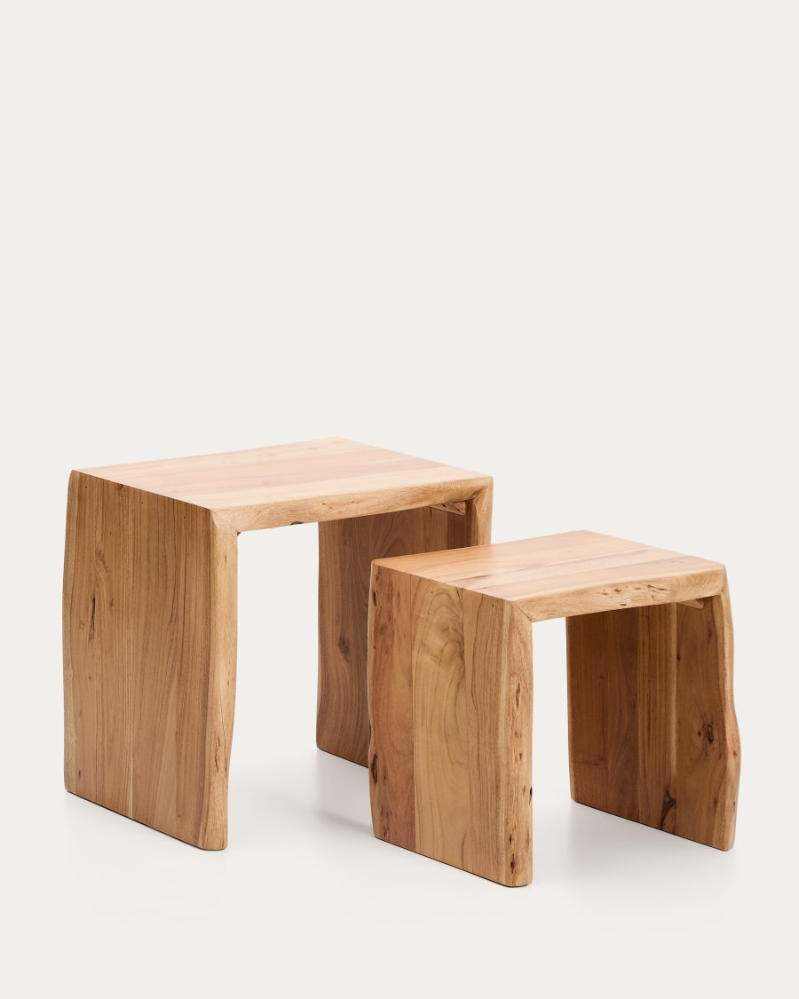 Japandi Nesting Side Tables Set
