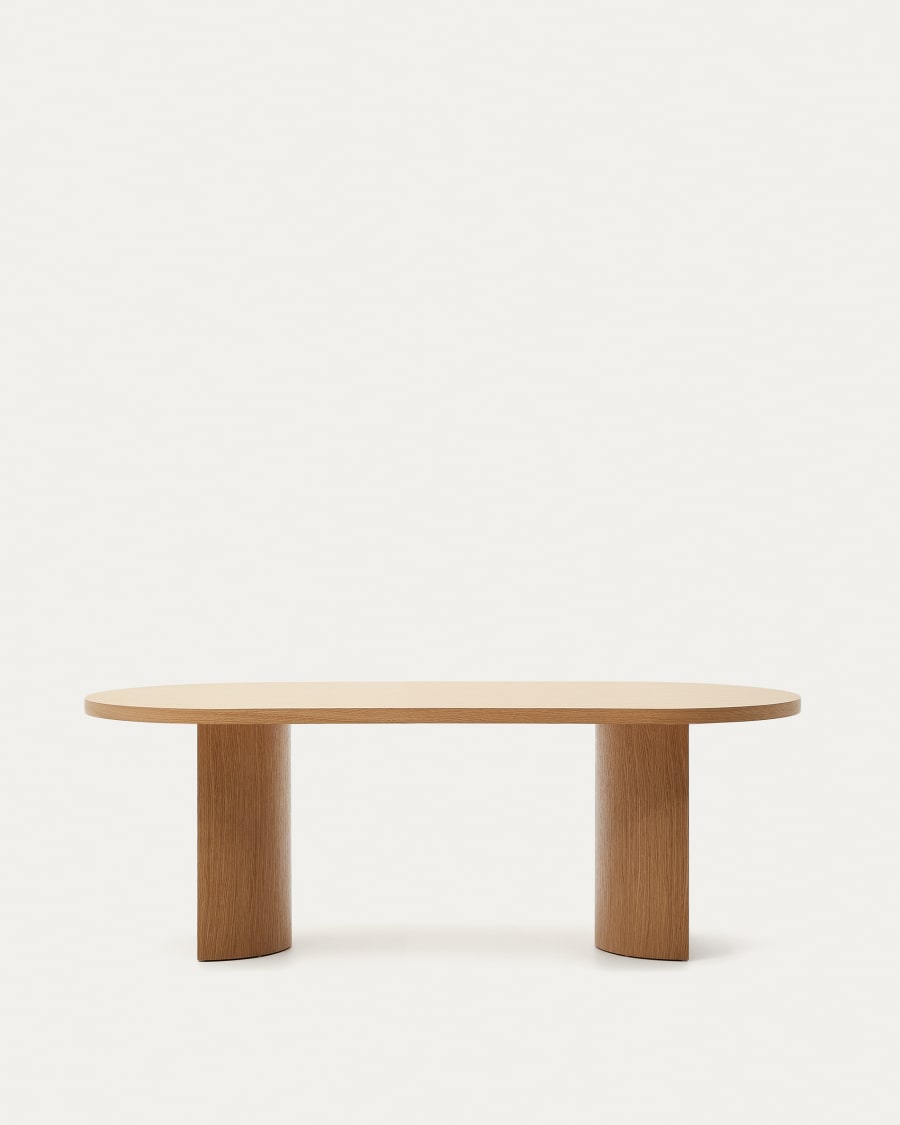 Japandi Dining Table for 6 in natural oak veneer