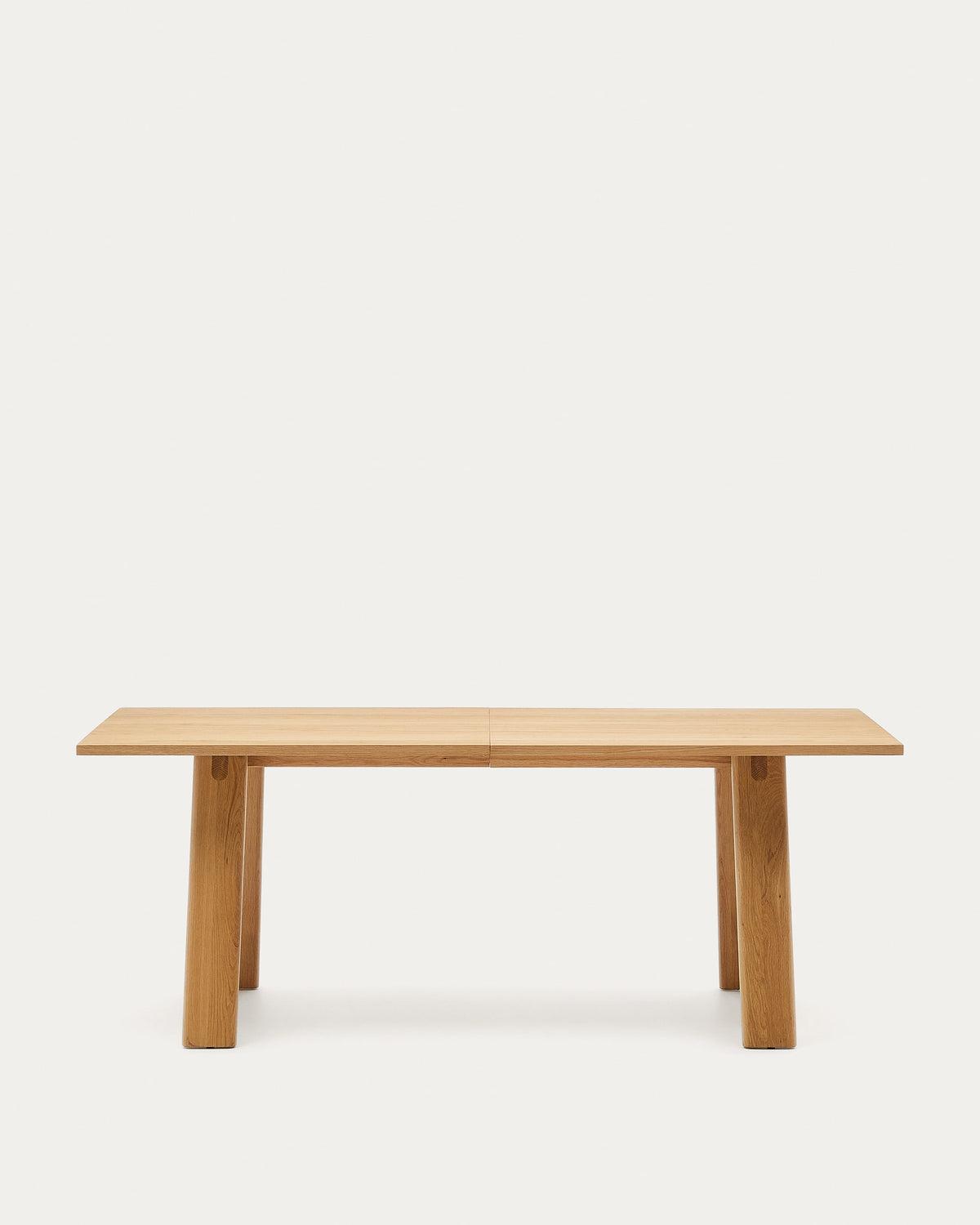 Light Wood Japandi Extendable Table in solid oak