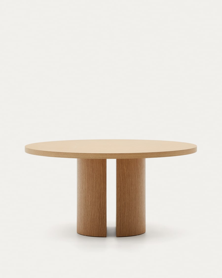 Japandi Round Light Wood Table