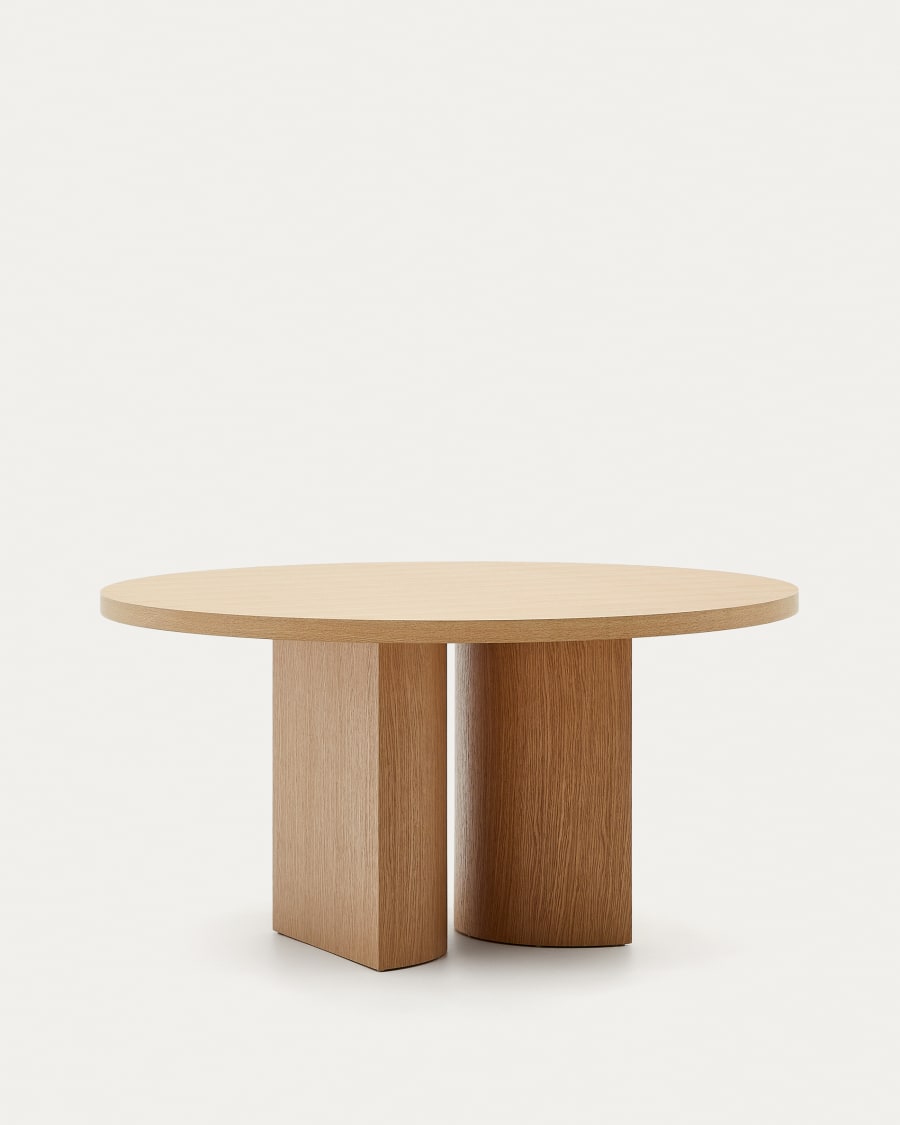 Japandi Round Light Wood Table