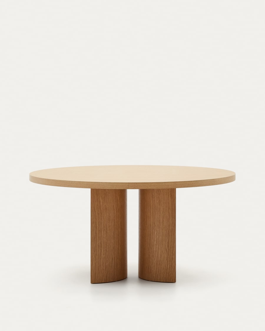 Japandi Round Light Wood Table