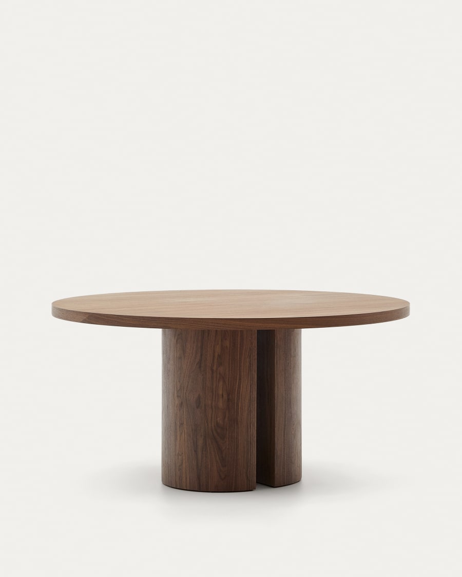 Round Japandi Wooden Table