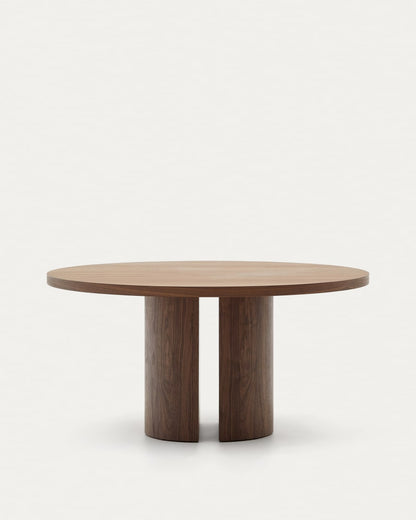 Round Japandi Wooden Table