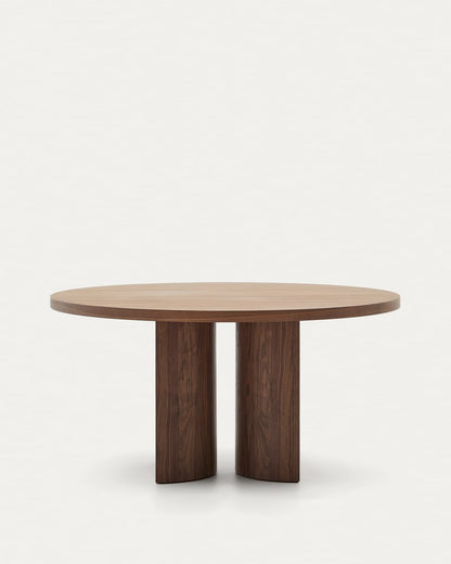 Round Japandi Wooden Table