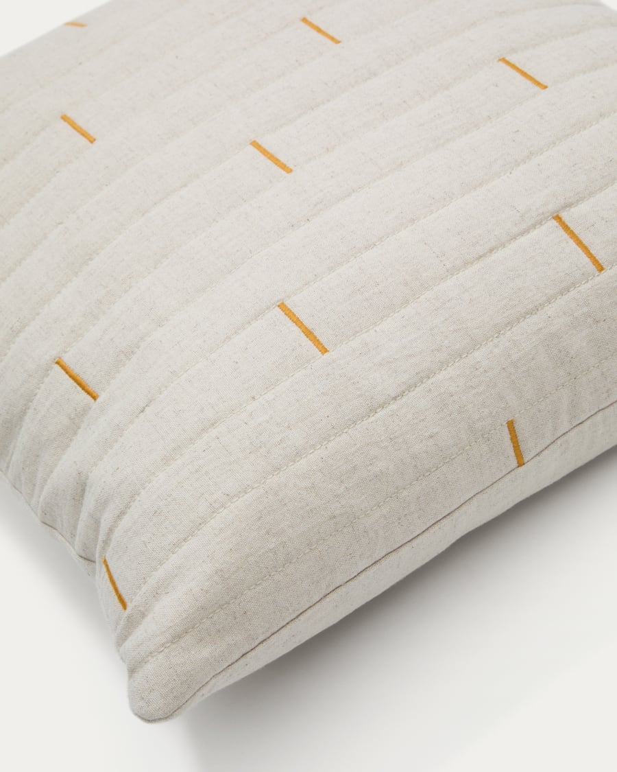 Linen Embroidered Japandi Cushion Cover