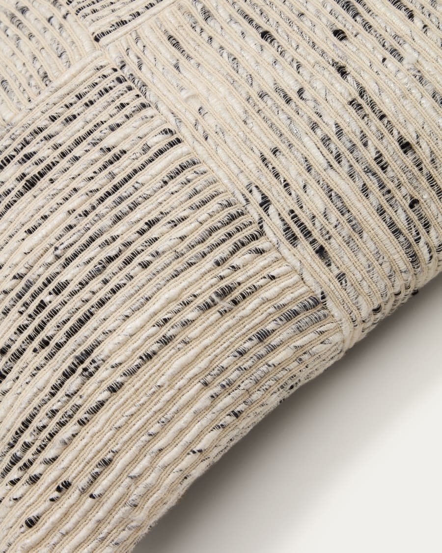 Beige & Black Japandi Cushion Cover