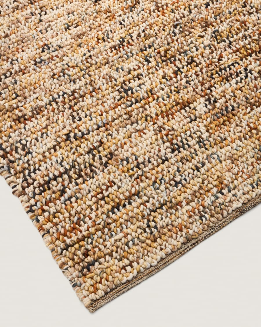 Multicoloured Wool Japandi Rug