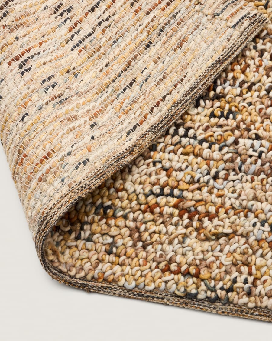Multicoloured Wool Japandi Rug