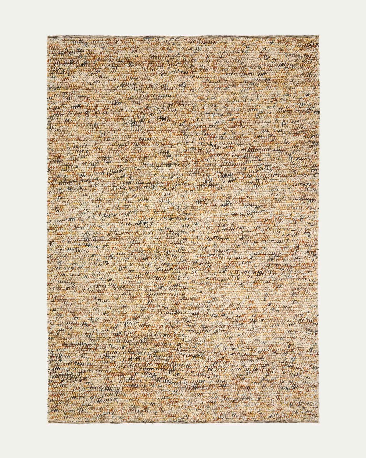 Multicoloured Wool Japandi Rug in bouclé weave