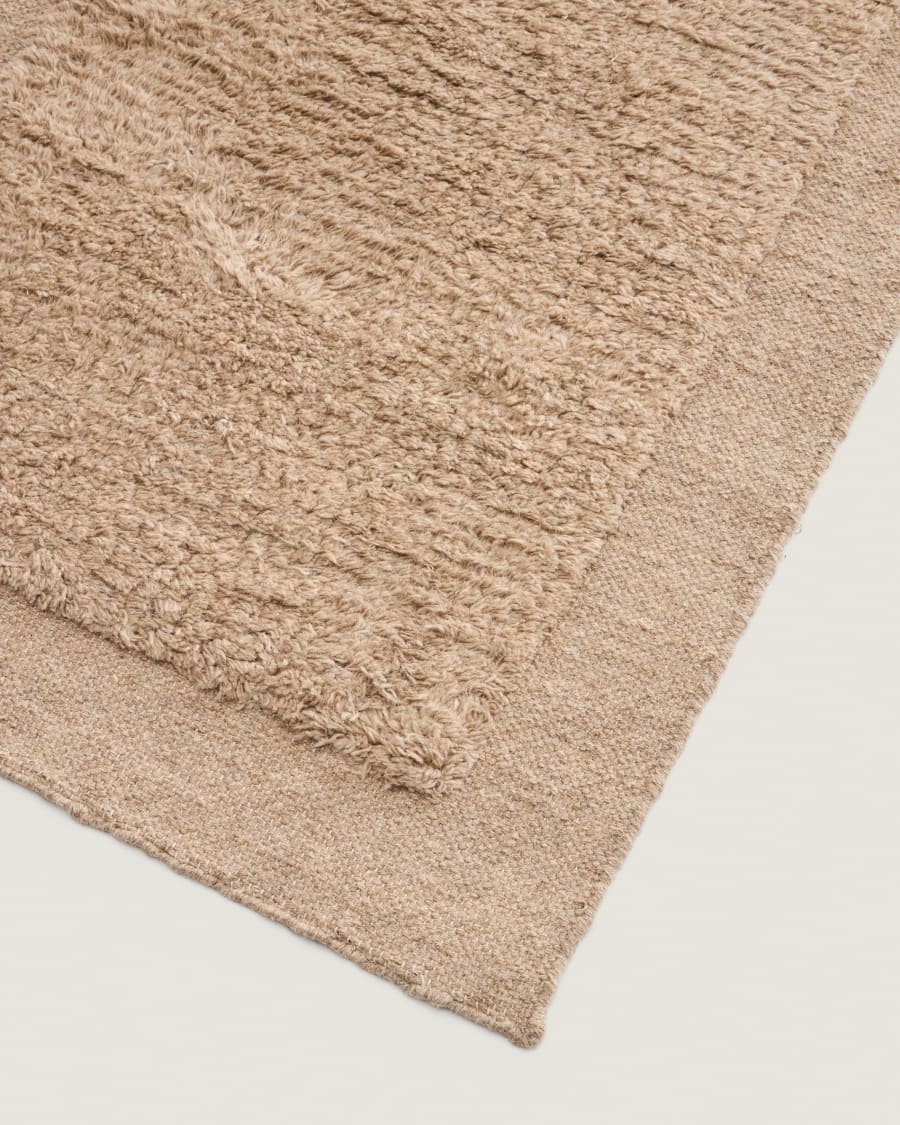 Beige Japandi Runner Rug