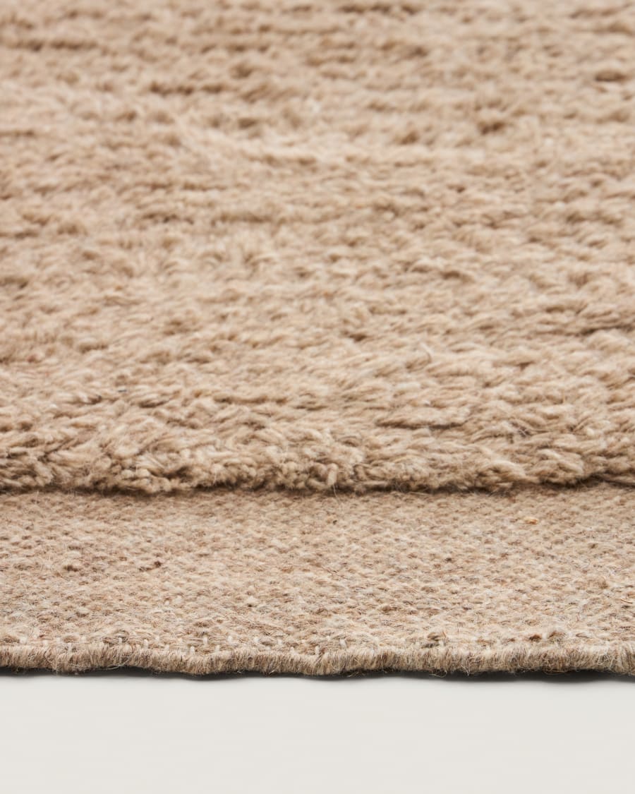 Beige Japandi Runner Rug
