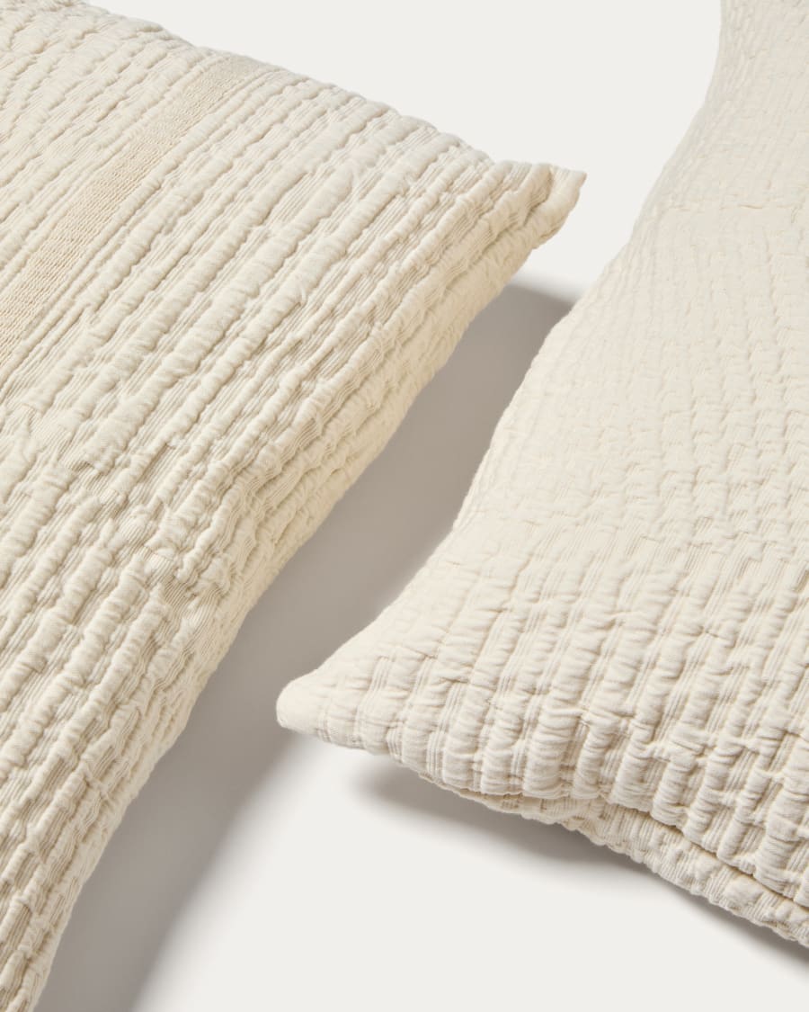 Striped Cotton Japandi Cushion Covers Set