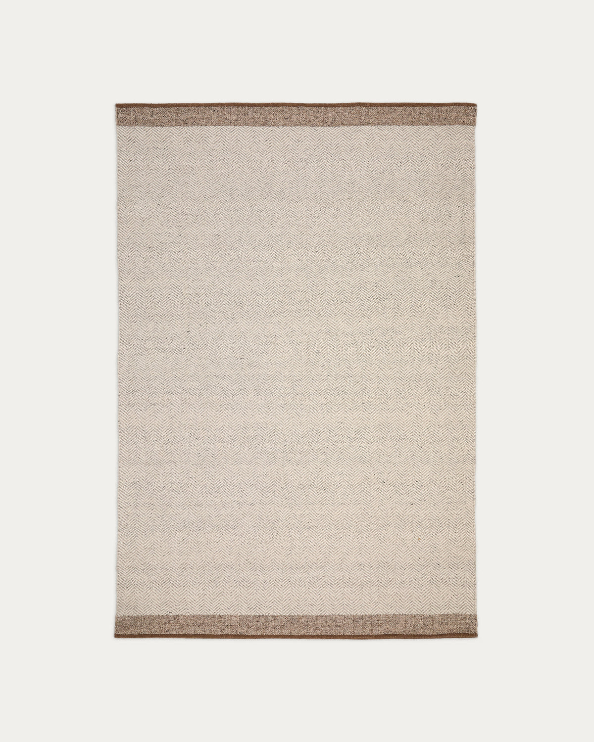 Japandi Herringbone Rug in jacquard wool