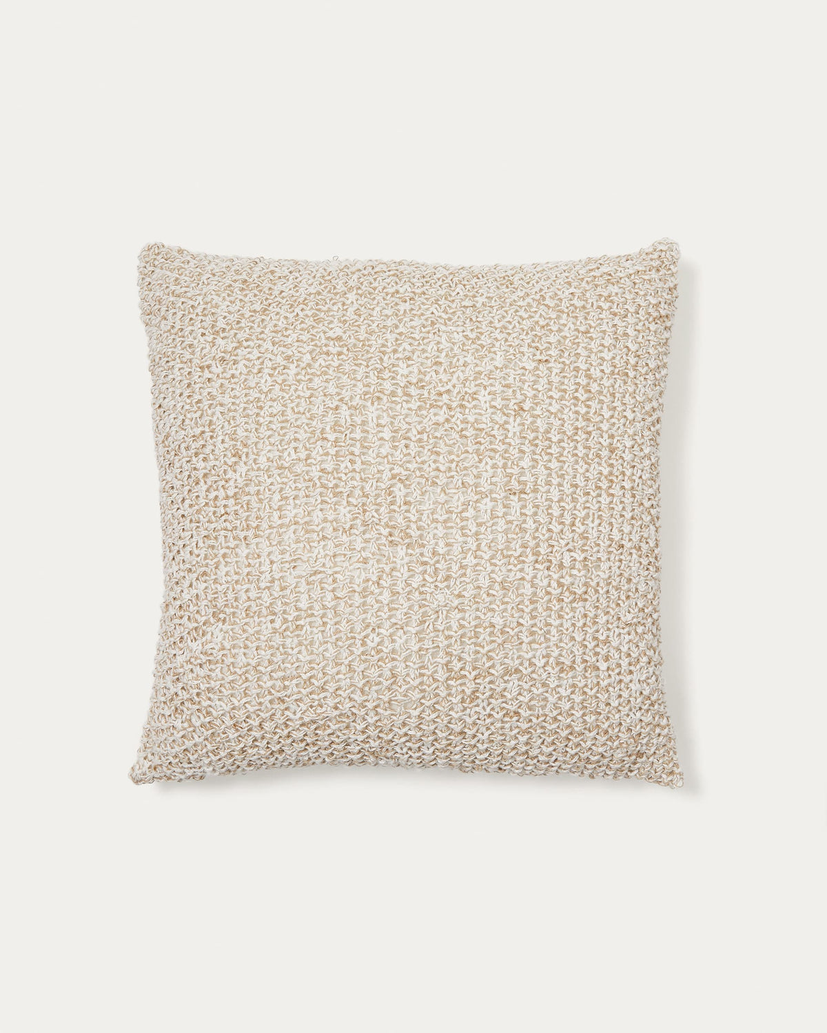Jute & Cotton Japandi Cushion Cover in knitted jute and cotton