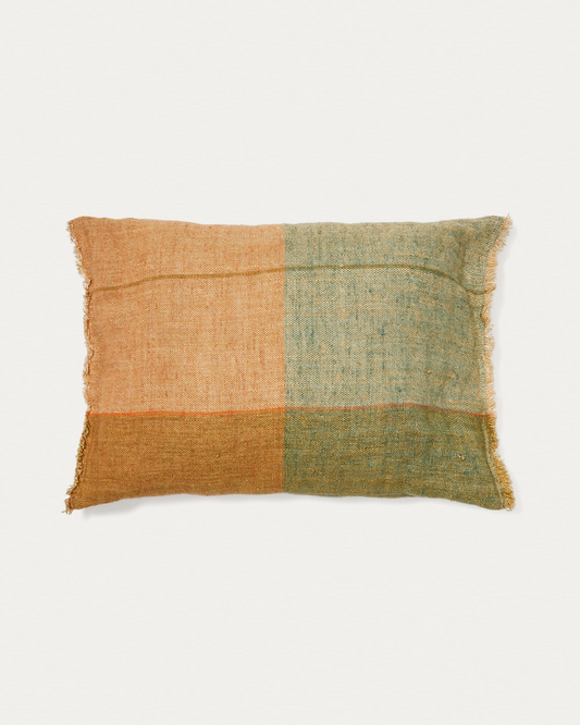 Green and Orange Japandi Cushion Cover