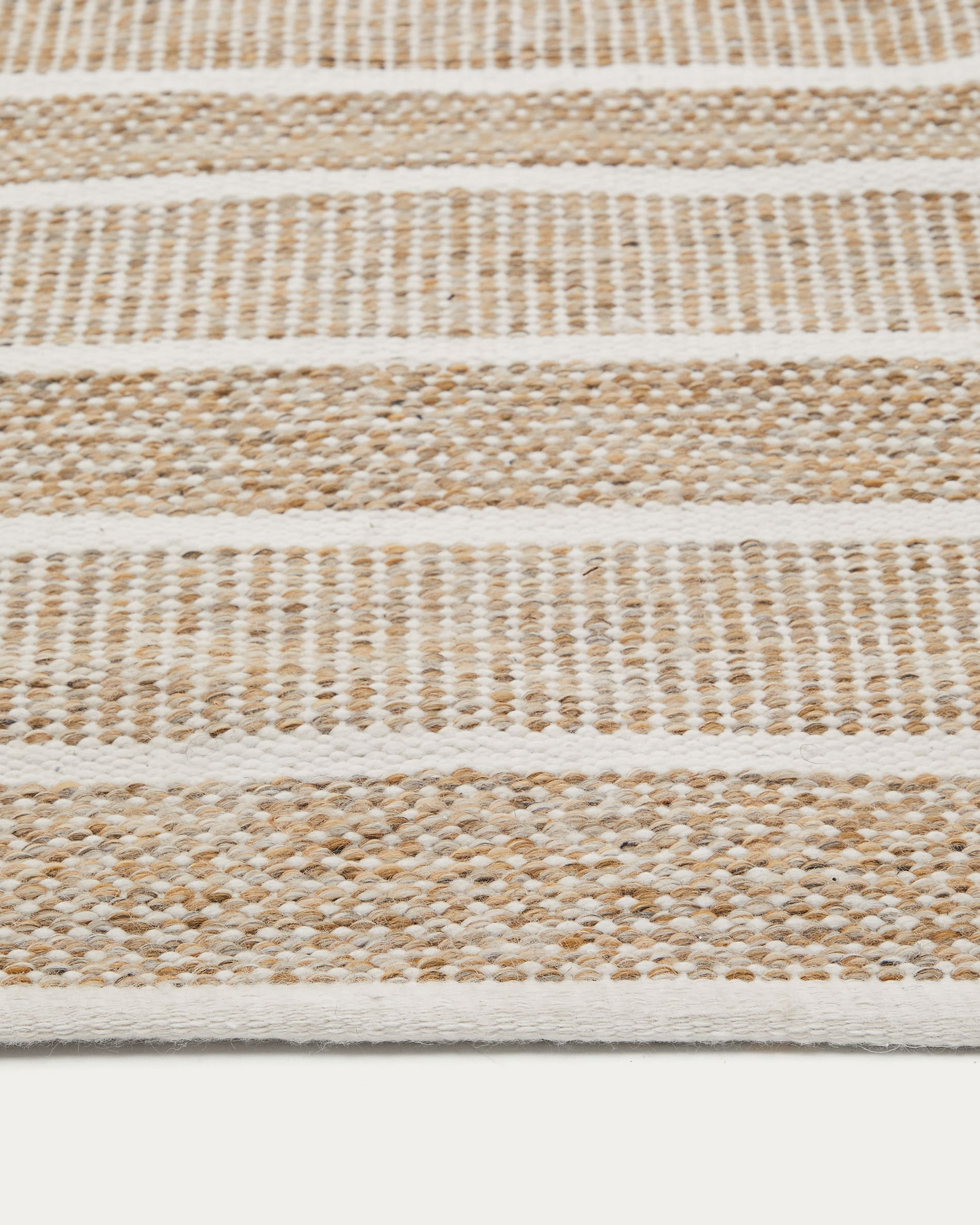 Bicolor Striped Japandi Rug