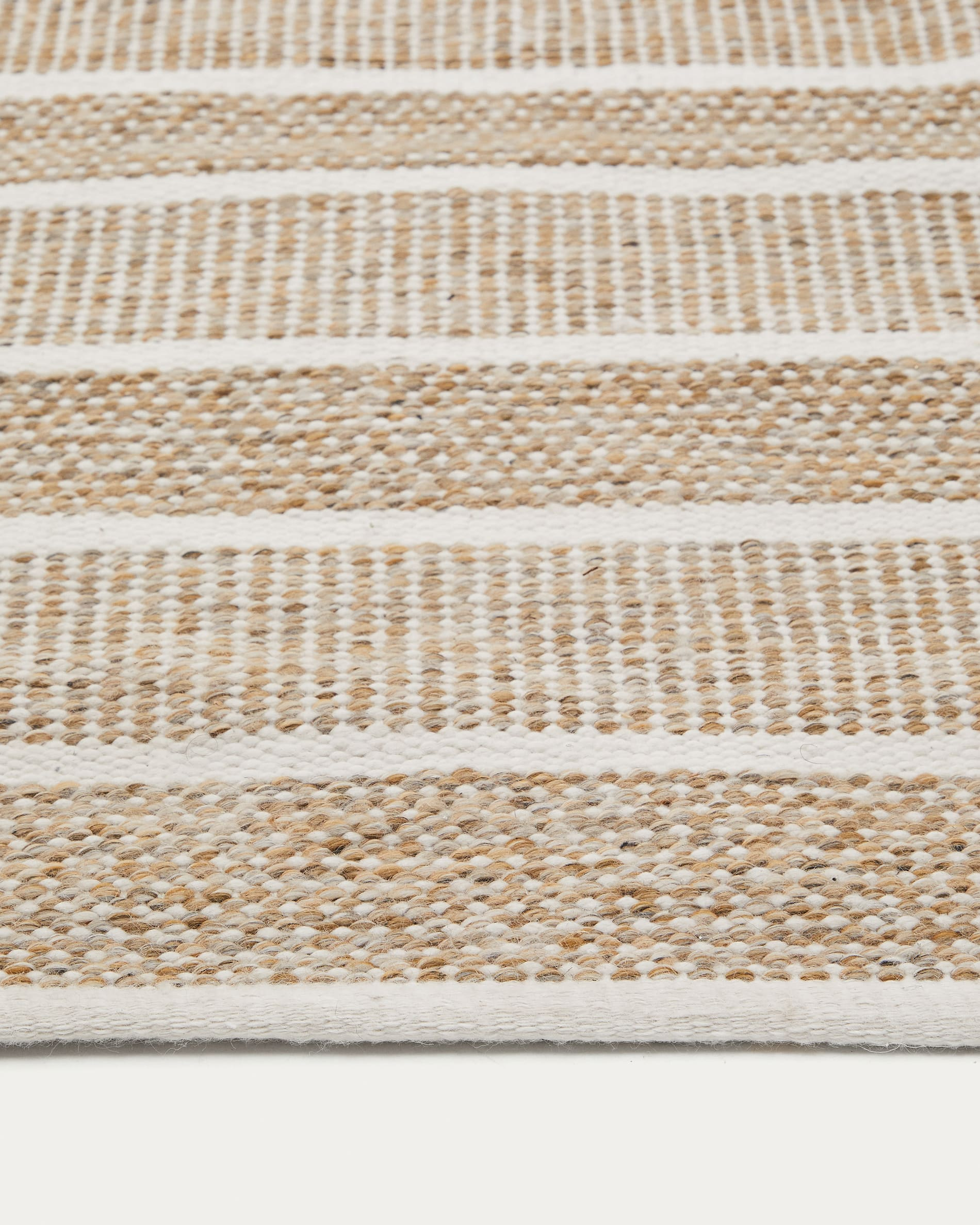 Bicolor Striped Japandi Rug
