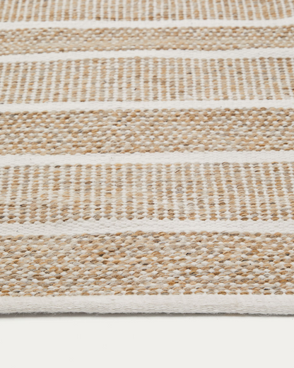 Bicolor Striped Japandi Rug