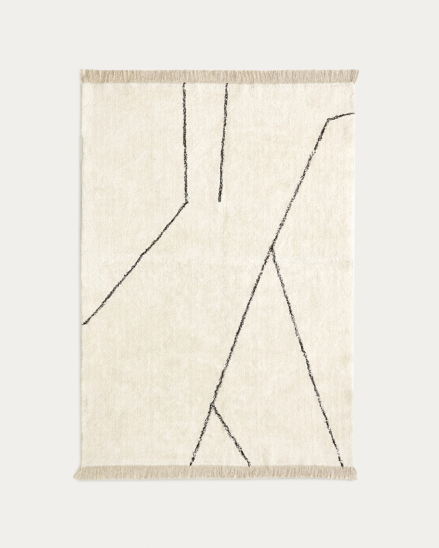 Black Lines Japandi Rug