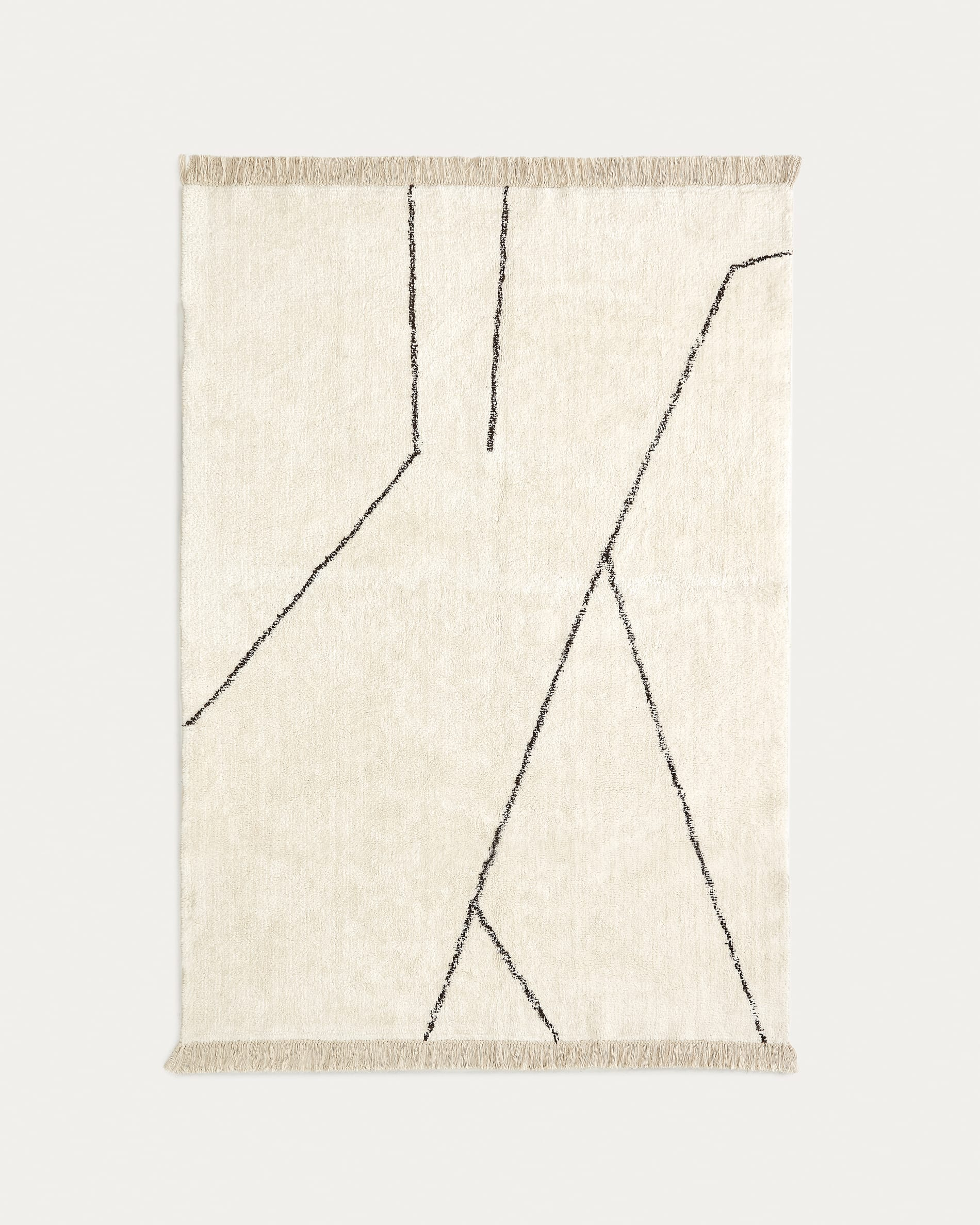 Black Lines Japandi Rug