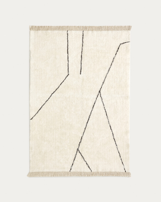 Black Lines Japandi Rug