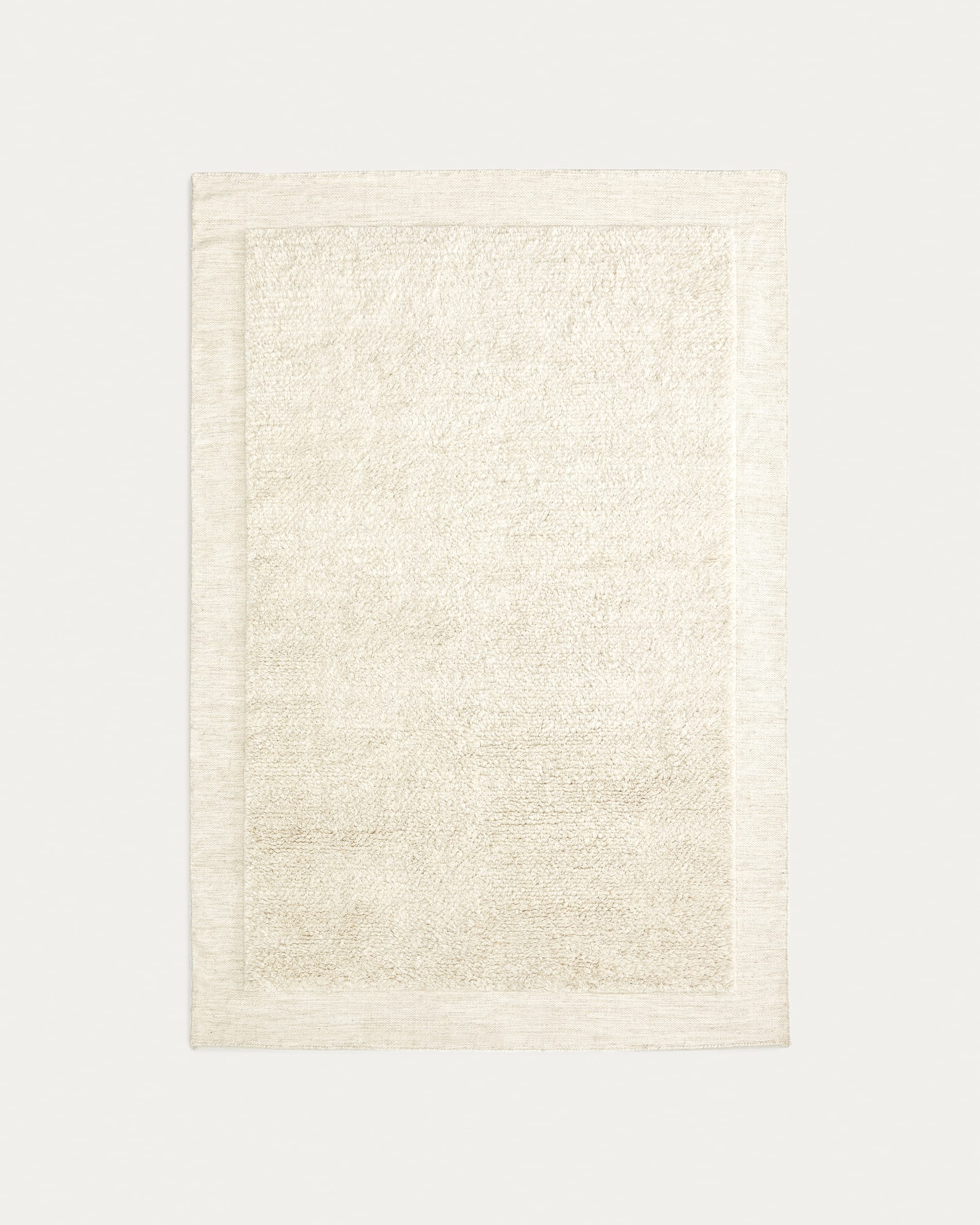 White Wool Japandi Rug
