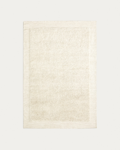 White Wool Japandi Rug